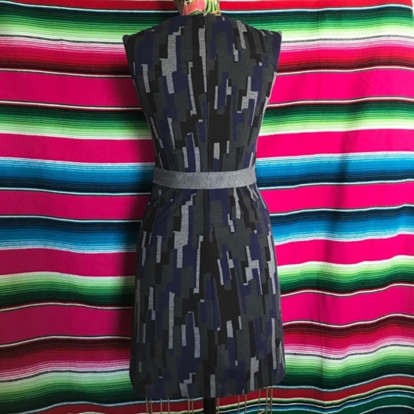 Banana Republic Graphic Geo Print Knit Dress Belte - Picture 4 of 8